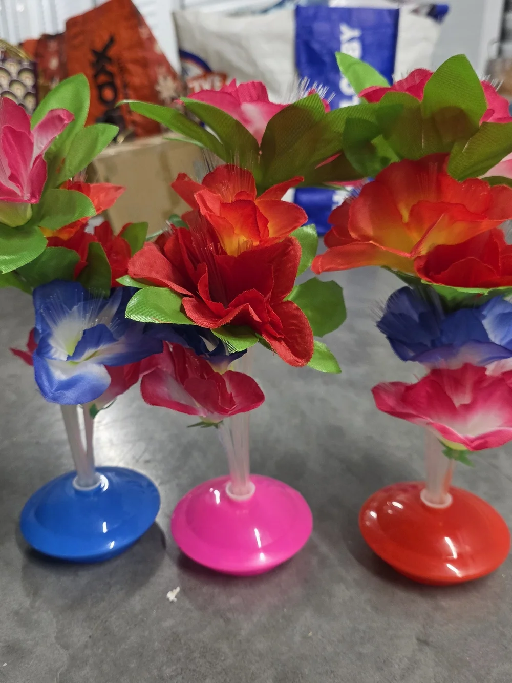 LED Light-Up Fiber Optic Artificial Flower Bouquet